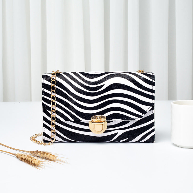 Wholesale PU Leopard Patterned Snake Patterned Small Square Bag Single Shoulder Crossbody Bag